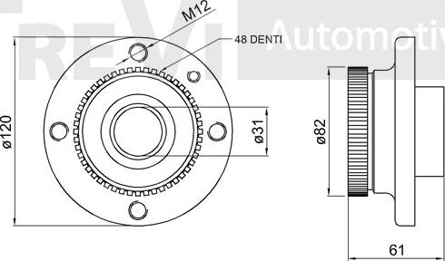 Trevi Automotive WB2133 - Комплект подшипника ступицы колеса autodnr.net