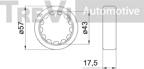 Trevi Automotive WB2210 - Комплект підшипника маточини колеса autocars.com.ua