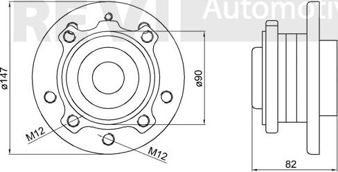 Trevi Automotive WB2280 - Комплект підшипника маточини колеса autocars.com.ua