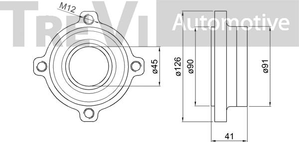 Trevi Automotive WB2336 - Комплект підшипника маточини колеса autocars.com.ua