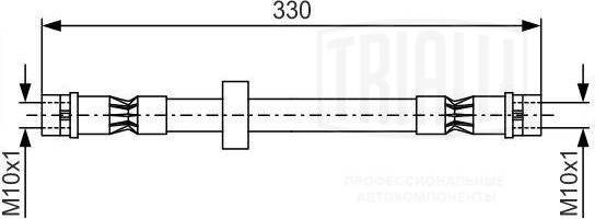 Trialli BF 4510 - Шланг торм. для а-м VW Passat B3 88- перед. BF 4510 autodnr.net