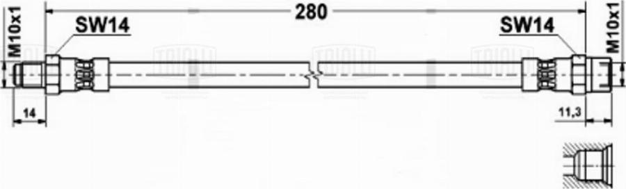 Trialli BF 4817 - Тормозной шланг avtokuzovplus.com.ua