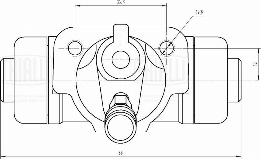 Trialli CF 0303 - Колісний гальмівний циліндр autocars.com.ua