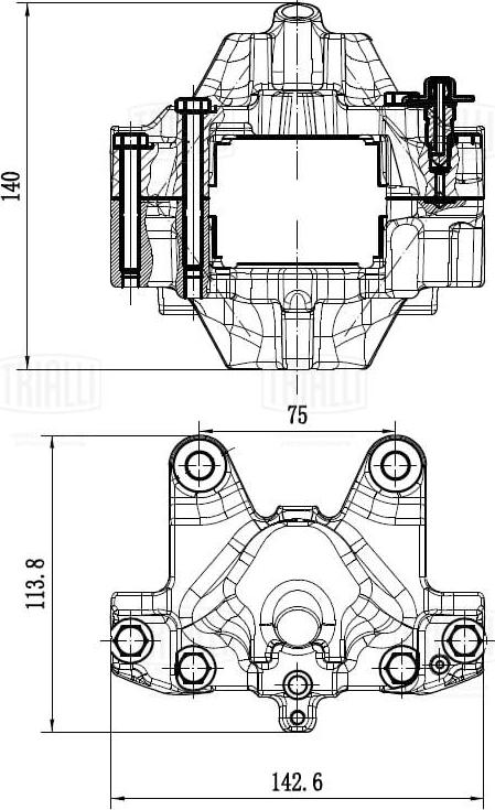 Trialli CF 032011 - Тормозной суппорт avtokuzovplus.com.ua