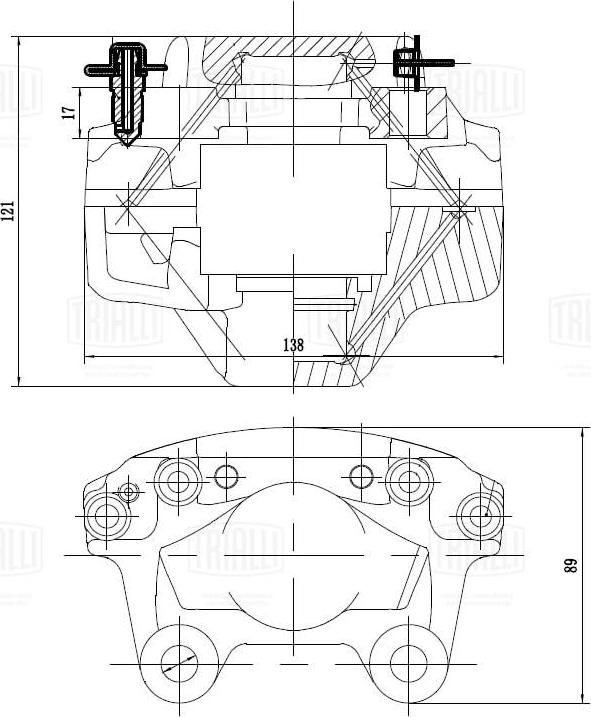 Trialli CF 032114 - Тормозной суппорт avtokuzovplus.com.ua