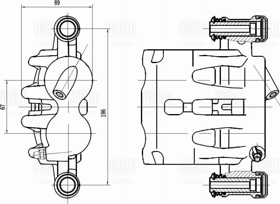 Trialli CF 103565 - Тормозной суппорт avtokuzovplus.com.ua