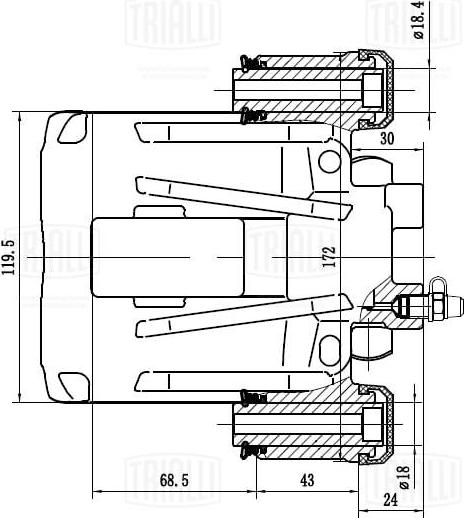 Trialli CF 162161 - Тормозной суппорт avtokuzovplus.com.ua