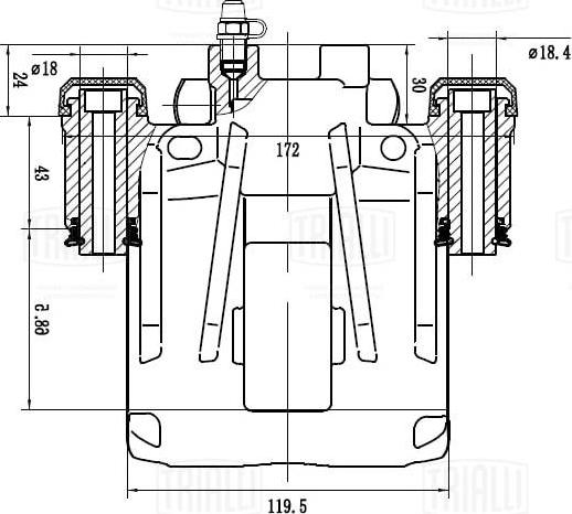 Trialli CF 162162 - Гальмівний супорт autocars.com.ua