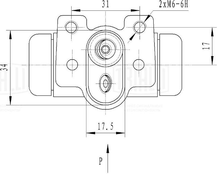 Trialli CF 2547 - Колесный тормозной цилиндр avtokuzovplus.com.ua