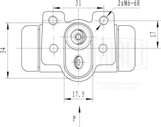 Trialli CF 2548 - Колесный тормозной цилиндр avtokuzovplus.com.ua