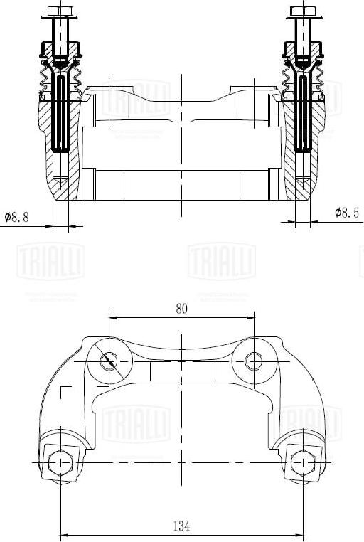 Trialli CF 350147 - Ремкомплект, гальмівний супорт autocars.com.ua