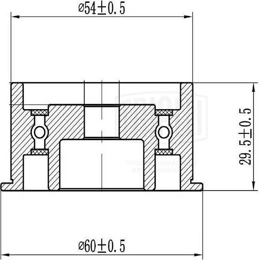 Trialli CM 5071 - Направляющий ролик, зубчатый ремень avtokuzovplus.com.ua