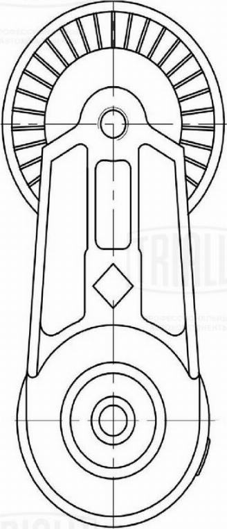 Trialli CM 5318 - Направляющий ролик, поликлиновый ремень avtokuzovplus.com.ua