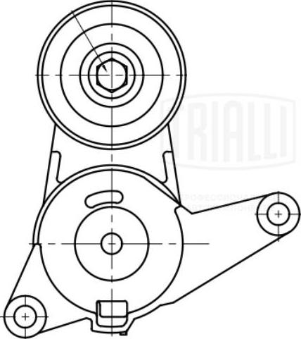 Trialli CM 5446 - Натягувач ременя, клинові зуб. autocars.com.ua