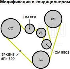 Trialli CM 5508 - Направляющий ролик, поликлиновый ремень autodnr.net