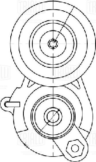Trialli CM 5735 - Натягувач ременя, клинові зуб. autocars.com.ua