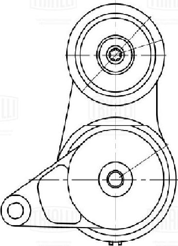 Trialli CM 5739 - Натягувач ременя, клинові зуб. autocars.com.ua