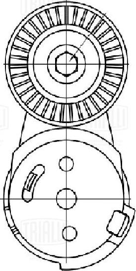 Trialli CM 5758 - Натягувач ременя, клинові зуб. autocars.com.ua