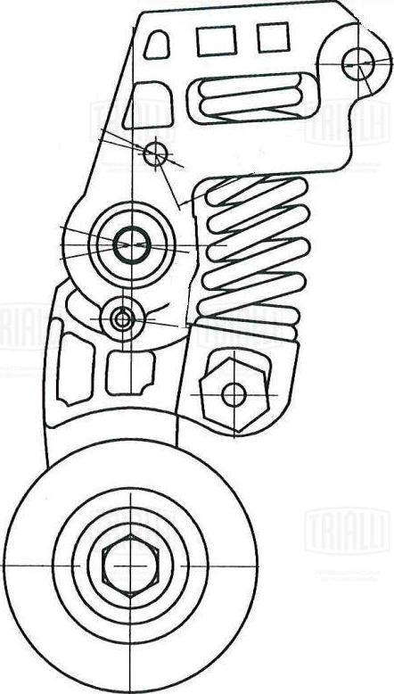 Trialli CM 5975 - Натягувач ременя, клинові зуб. autocars.com.ua