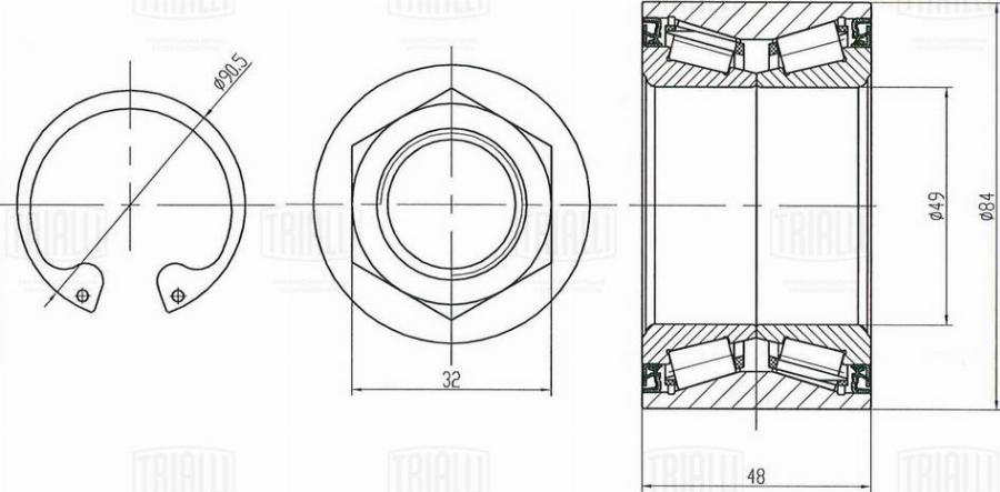 Trialli CS 0999 - Комплект подшипника ступицы колеса autodnr.net