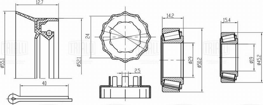 Trialli CS 1897 - Комплект підшипника маточини колеса autocars.com.ua