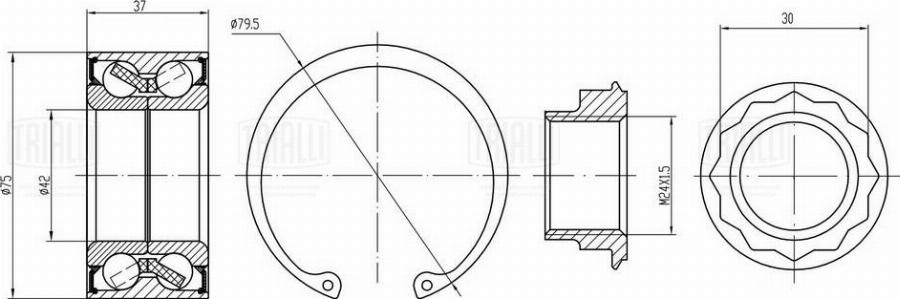 Trialli CS 2675 - Комплект подшипника ступицы колеса autodnr.net