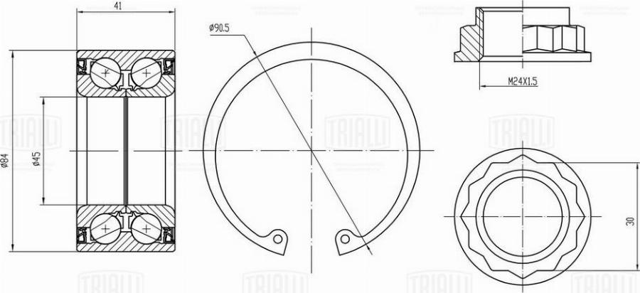 Trialli CS 2677 - Комплект подшипника ступицы колеса autodnr.net