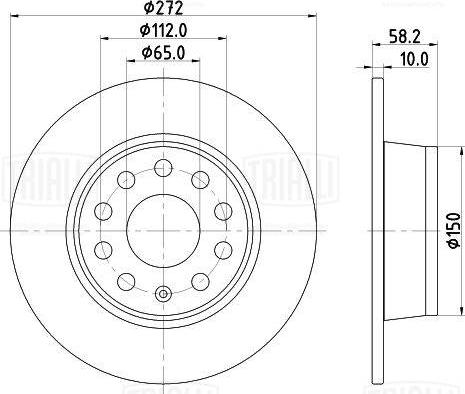 Trialli DF 051308 - Тормозной диск autodnr.net