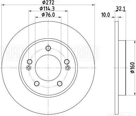 Trialli DF 084408 - Тормозной диск avtokuzovplus.com.ua