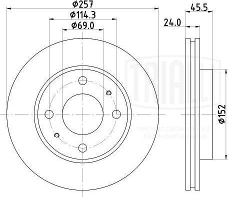 Trialli DF 084611 - Гальмівний диск autocars.com.ua