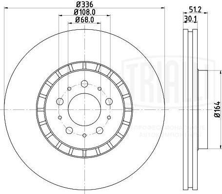 Trialli DF 106113 - Тормозной диск autodnr.net