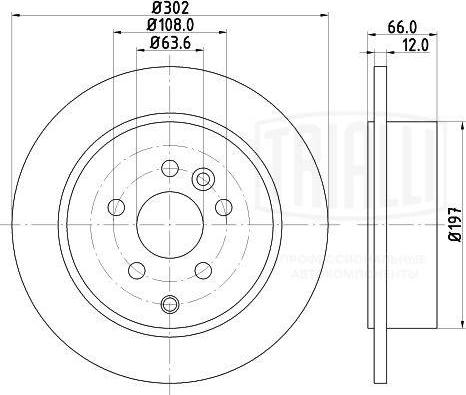 Trialli DF 130110 - Тормозной диск avtokuzovplus.com.ua