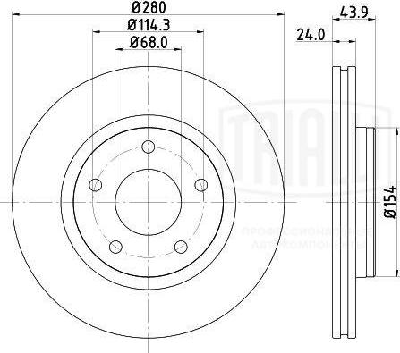 Trialli DF 140108 - Тормозной диск autodnr.net