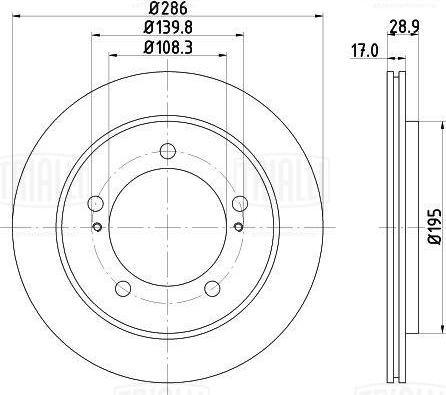 Trialli DF 150014 - Тормозной диск avtokuzovplus.com.ua