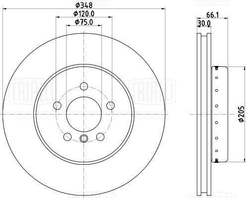 Trialli DF 190426 - Гальмівний диск autocars.com.ua