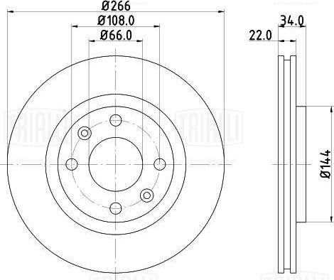 Trialli DF 190507 - Тормозной диск autodnr.net