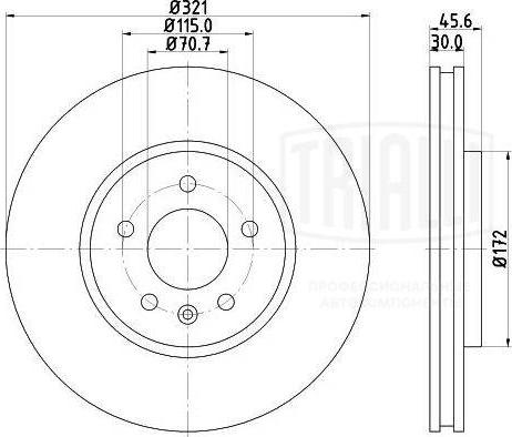 Trialli DF 210210 - Тормозной диск avtokuzovplus.com.ua