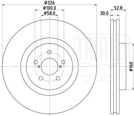 Trialli DF 220108 - Тормозной диск avtokuzovplus.com.ua