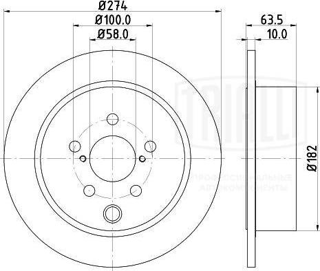 Trialli DF 220112 - Тормозной диск avtokuzovplus.com.ua