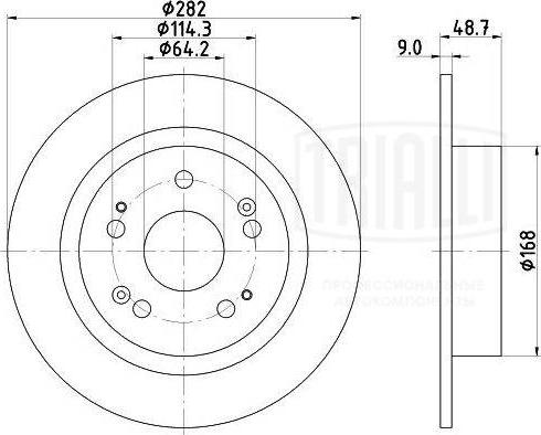 Trialli DF 230106 - Гальмівний диск autocars.com.ua