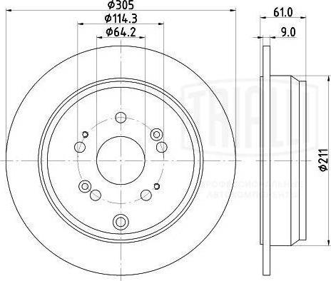 Trialli DF 230116 - Тормозной диск autodnr.net