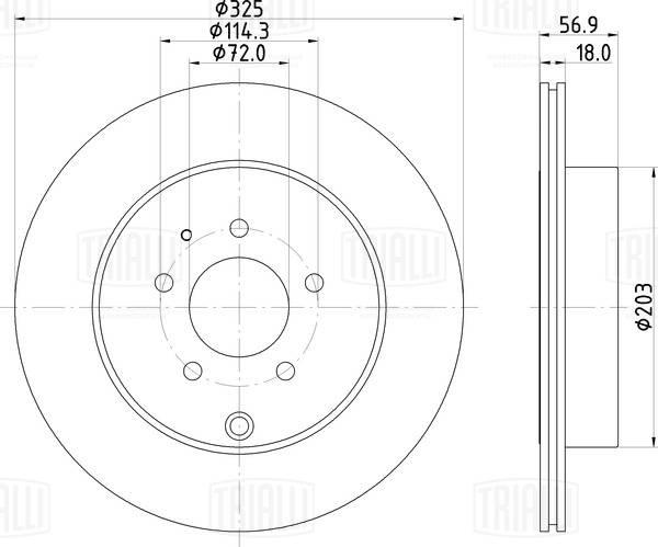 Trialli DF 250121 - Тормозной диск avtokuzovplus.com.ua