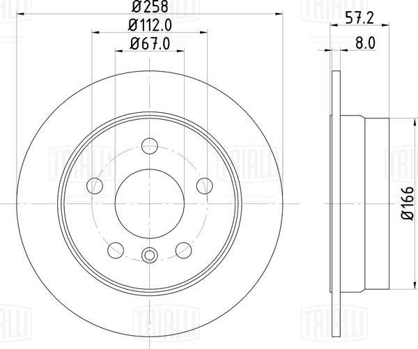 Trialli DF 250122 - Тормозной диск autodnr.net