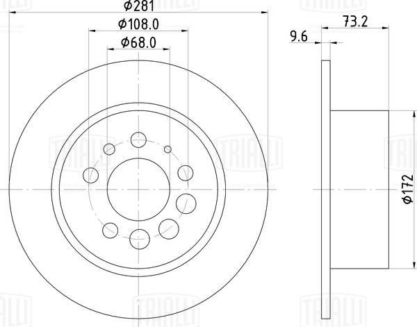 Trialli DF 250129 - Тормозной диск autodnr.net