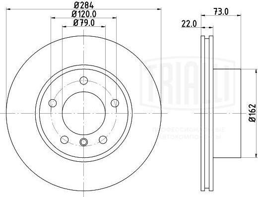 Trialli DF 261006 - Тормозной диск avtokuzovplus.com.ua