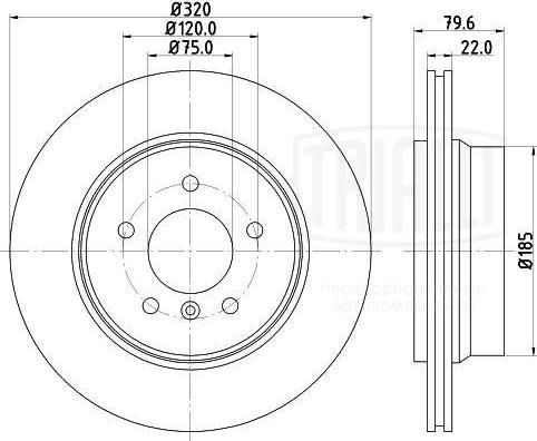 Trialli DF 263919 - Тормозной диск avtokuzovplus.com.ua