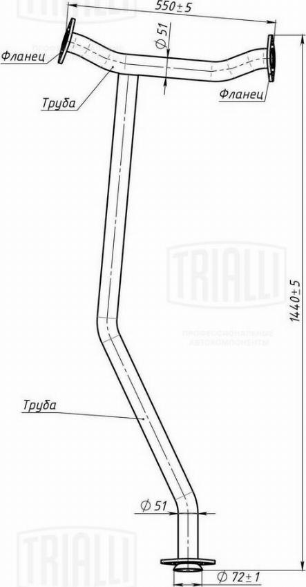 Trialli ECP 0366 - Труба выхлопного газа avtokuzovplus.com.ua