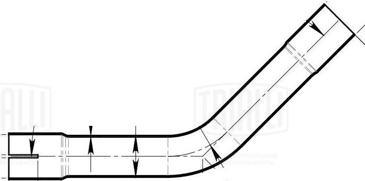 Trialli EMC 0345 - Труба выхлопного газа, универсальная avtokuzovplus.com.ua