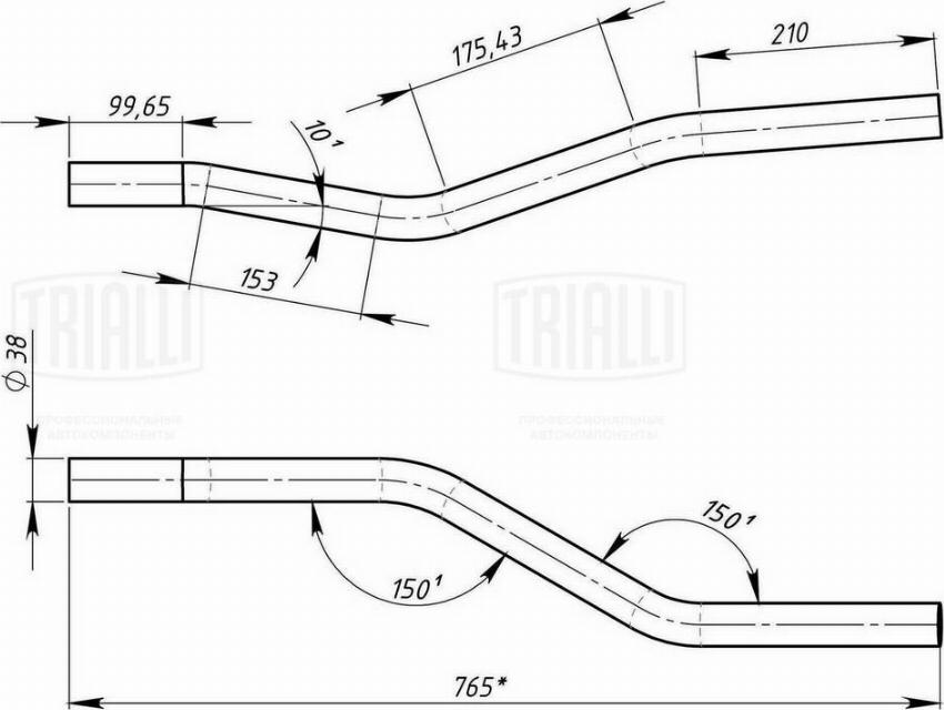 Trialli EMM 0387 - Глушник вихлопних газів кінцевий autocars.com.ua