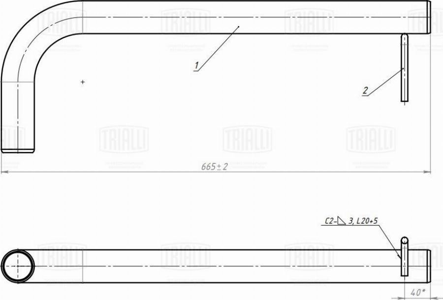 Trialli EMP 0307 - Труба вихлопного газу autocars.com.ua